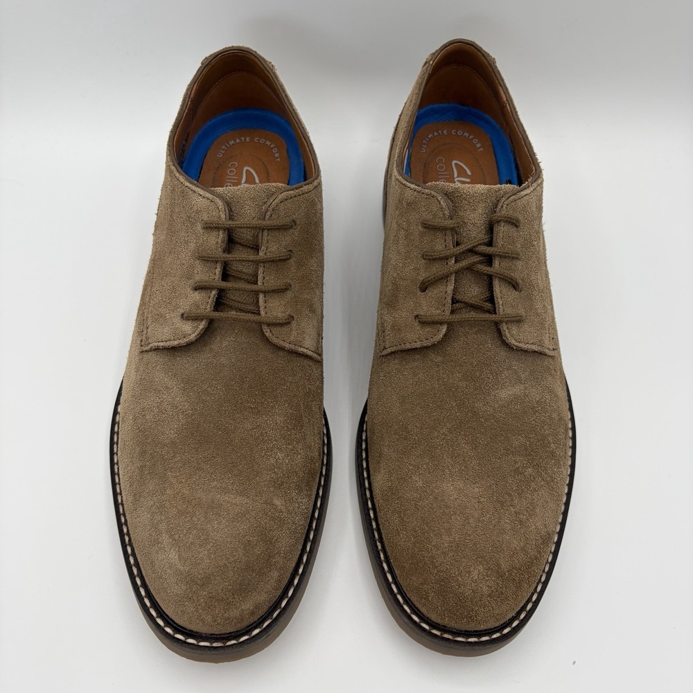 Clarks Jaxen Low 261652397075 Mens  Oxford Lace Up Shoes Sz 8.5 Tan Olive Brown